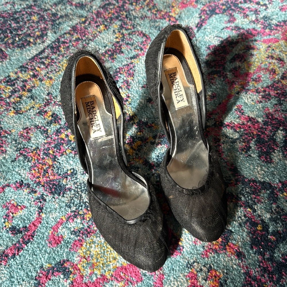 Badgley Mischka Mesh D’Orsay Pumps